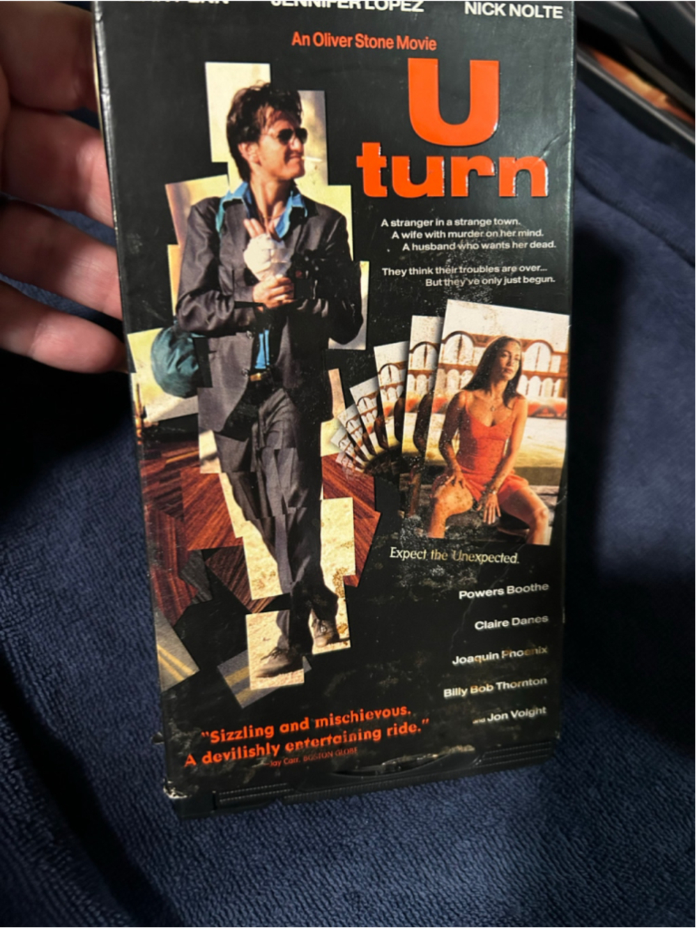U Turn Oliver Stone Movie VHS Tape Black and Red One Size